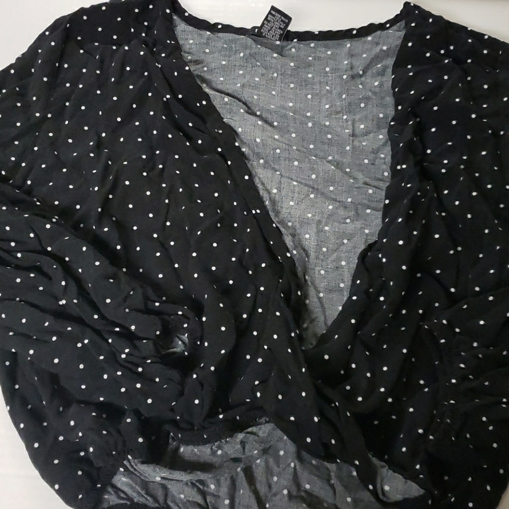 Polka dot wrap top